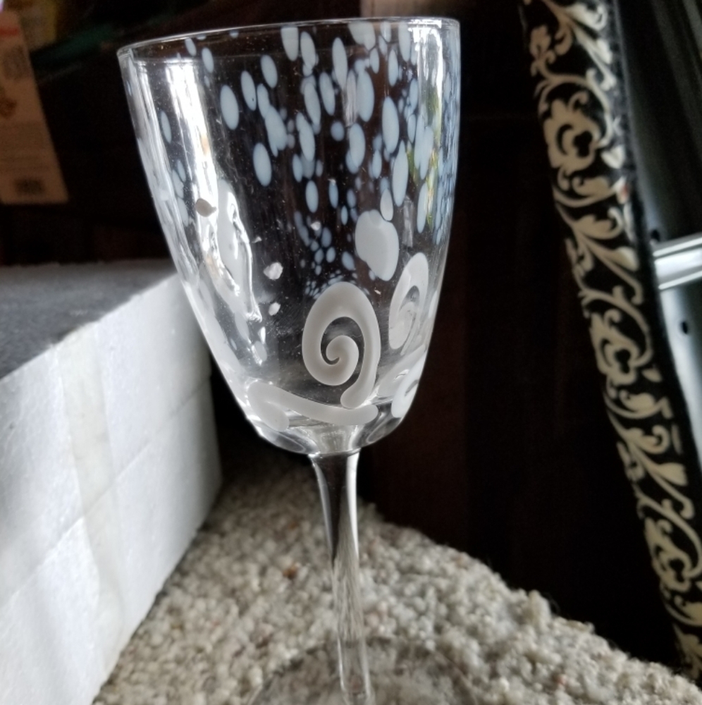 Hand painted wine glasses
